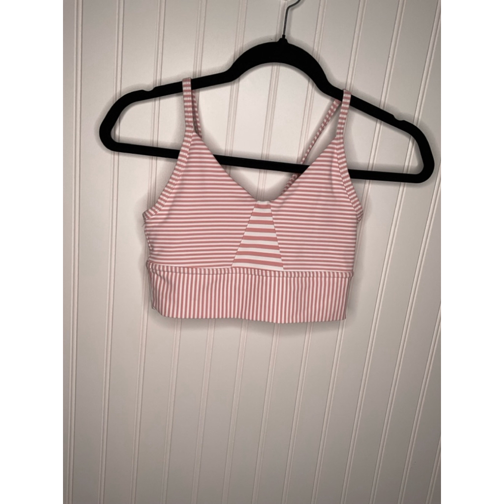 Women's Define Your Inspiration Sports Bra XS Pink Striped nautical